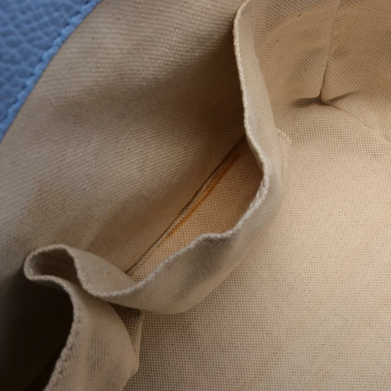 中古GUCCI[AB]Swing 肩包 真皮托特包 浅蓝色-7