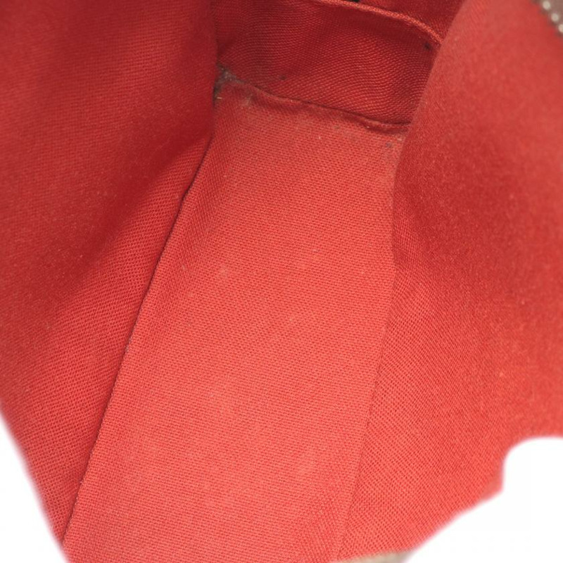 中古LOUIS VUITTON[B]Olav PM  乌黑色棋盘格 肩包 PVC 真皮 棕色-7