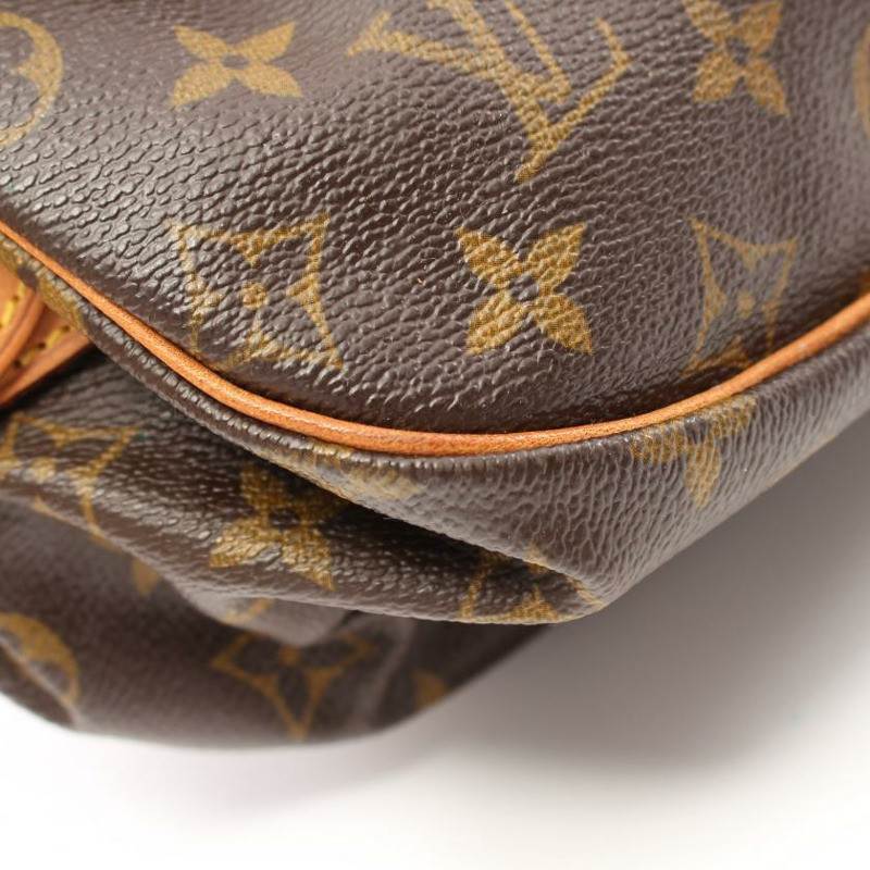 中古LOUIS VUITTON[B]Saumur35  老花肩包 PVC 真皮 棕色-8