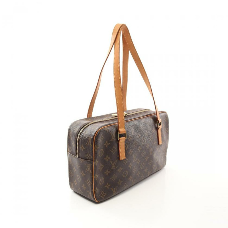 中古LOUIS VUITTON[B]Cite GM  老花肩包 PVC 真皮 棕色-1