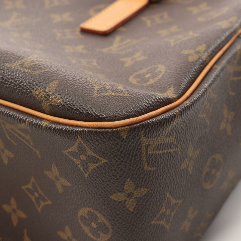 中古LOUIS VUITTON[B]Cite GM  老花肩包 PVC 真皮 棕色-7
