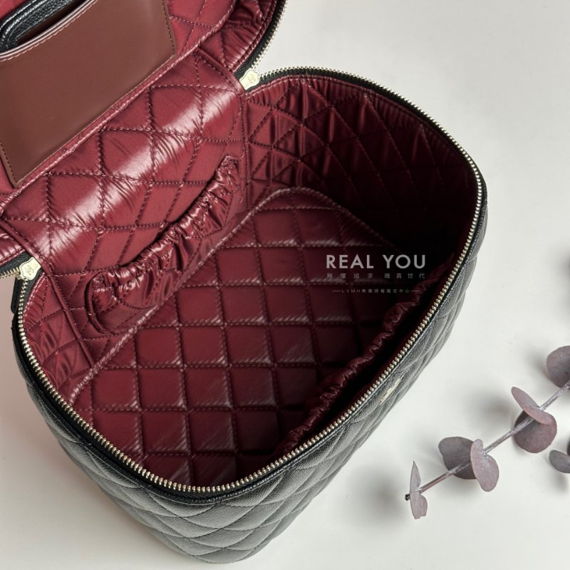 CHANEL 經典荔枝皮化妝盒-4