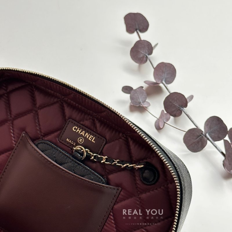 CHANEL 經典荔枝皮化妝盒-6