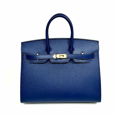 『極致天菜』HERMES BIRKIN 25CM 外縫 EPSOM 藍色金釦 柏金包  全新商品