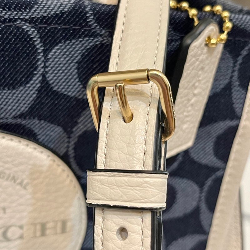 ✨Coach✨香布蕾🌹手提/斜背小托特🪻氣質藍紙袋包-7