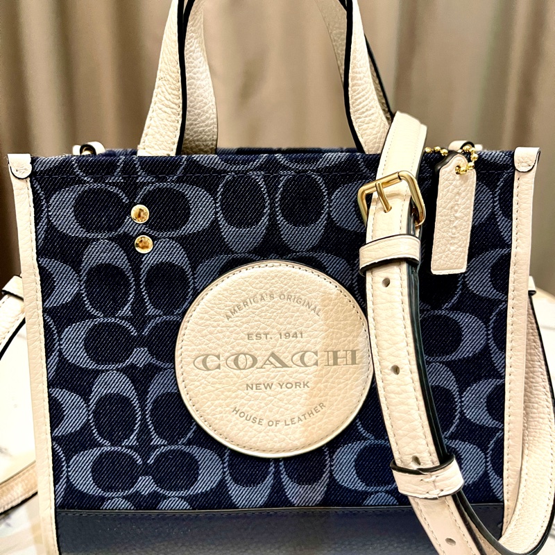 ✨Coach✨香布蕾🌹手提/斜背小托特🪻氣質藍紙袋包-9