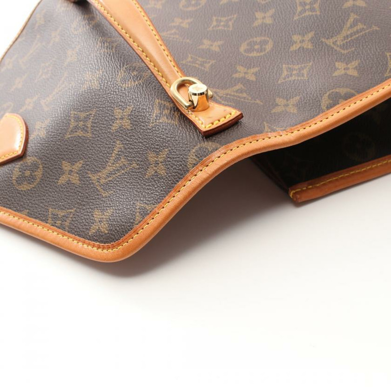 ★限時激安價SALE!!★  中古LOUIS VUITTON[B]bel air 老花手提包 PVC 真皮 棕色 两用款-6