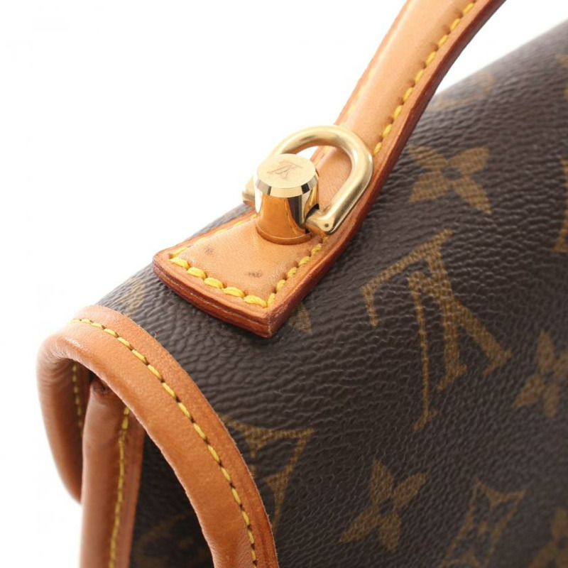 ★限時激安價SALE!!★  中古LOUIS VUITTON[B]bel air 老花手提包 PVC 真皮 棕色 两用款-7