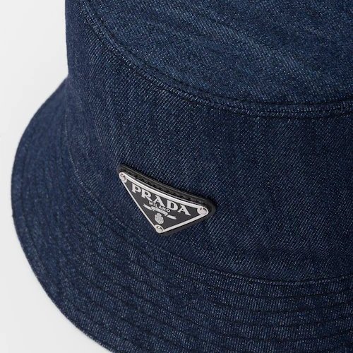 Prada Denim bucket hat 經典三角LOGO 深藍牛仔 漁夫帽 S-2