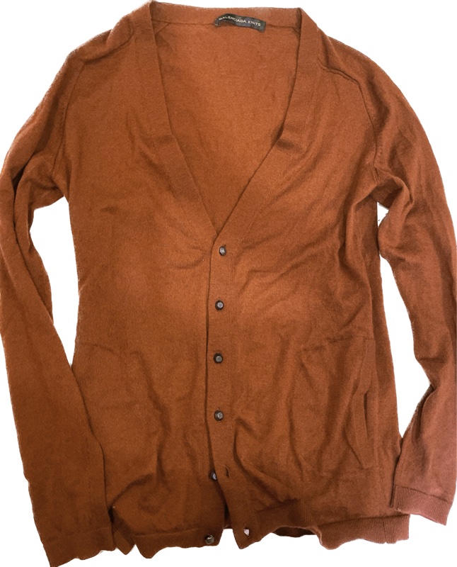 全新 吊牌拆 Balenciaga 針織外套 咖啡酒紅色-2