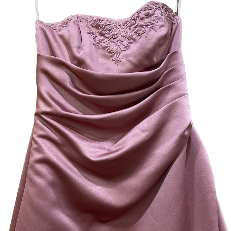 只穿一次 伴娘服 David’s bridal 粉色禮服 (內含紗)-3