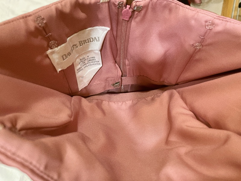 只穿一次 伴娘服 David’s bridal 粉色禮服 (內含紗)-6