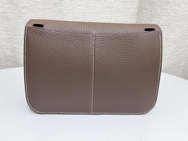 Hermes U刻 Halzan 25 大象灰 金釦-4