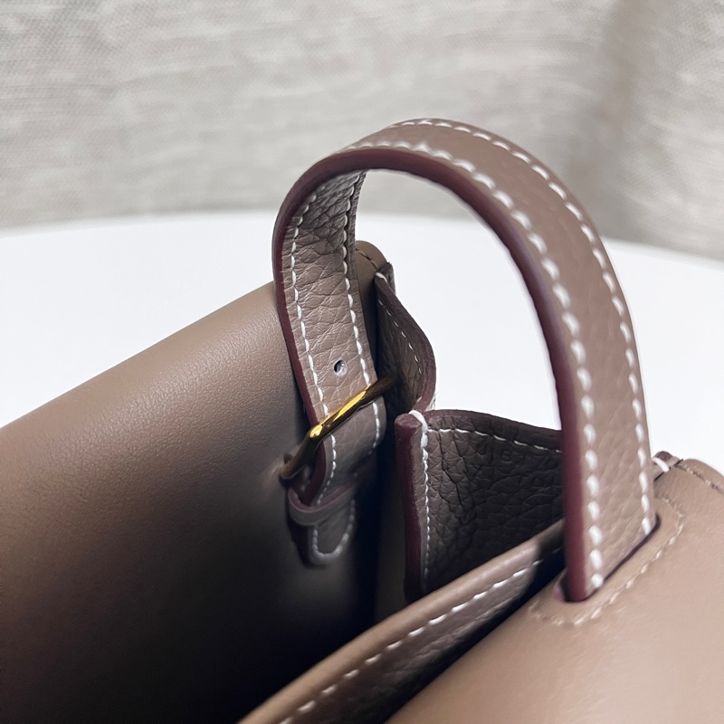 Hermes U刻 Halzan 25 大象灰 金釦-8