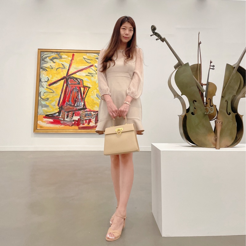 💚降價不留💚Ferragamo 經典博物館奶茶色中號-23