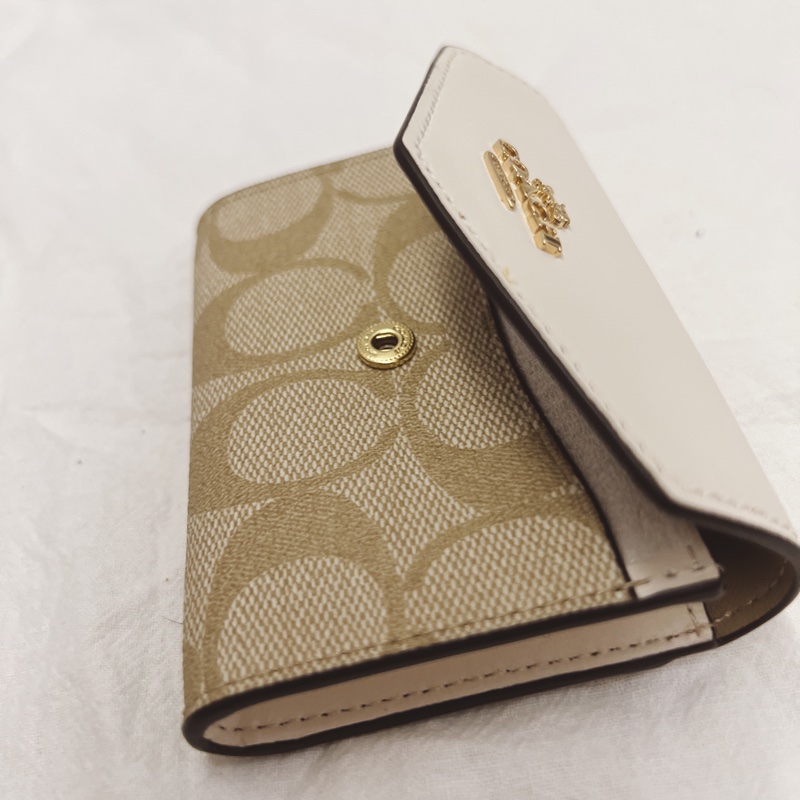 Coach 白色老花拼接卡包-2