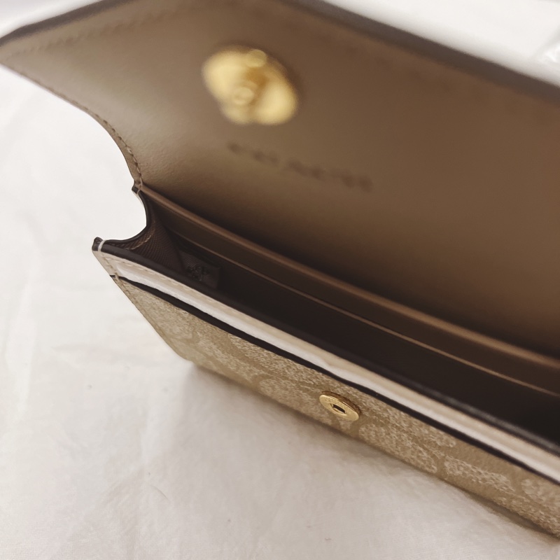 Coach 白色老花拼接卡包-3