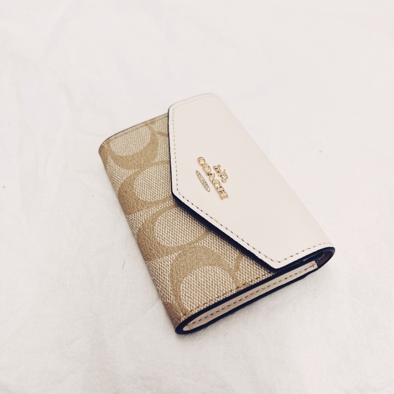 Coach 白色老花拼接卡包-7