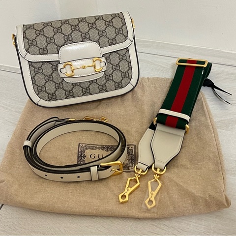 ［限時降價］GUCCI Horsebit 1955 mini bag 氣質白🧡