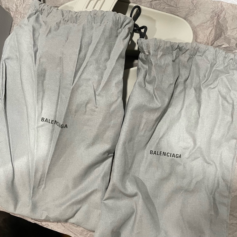 全新巴黎世家Balenciaga BB牛皮橡膠拖鞋 灰色GR 男生拖鞋 女生拖鞋 USA8-8