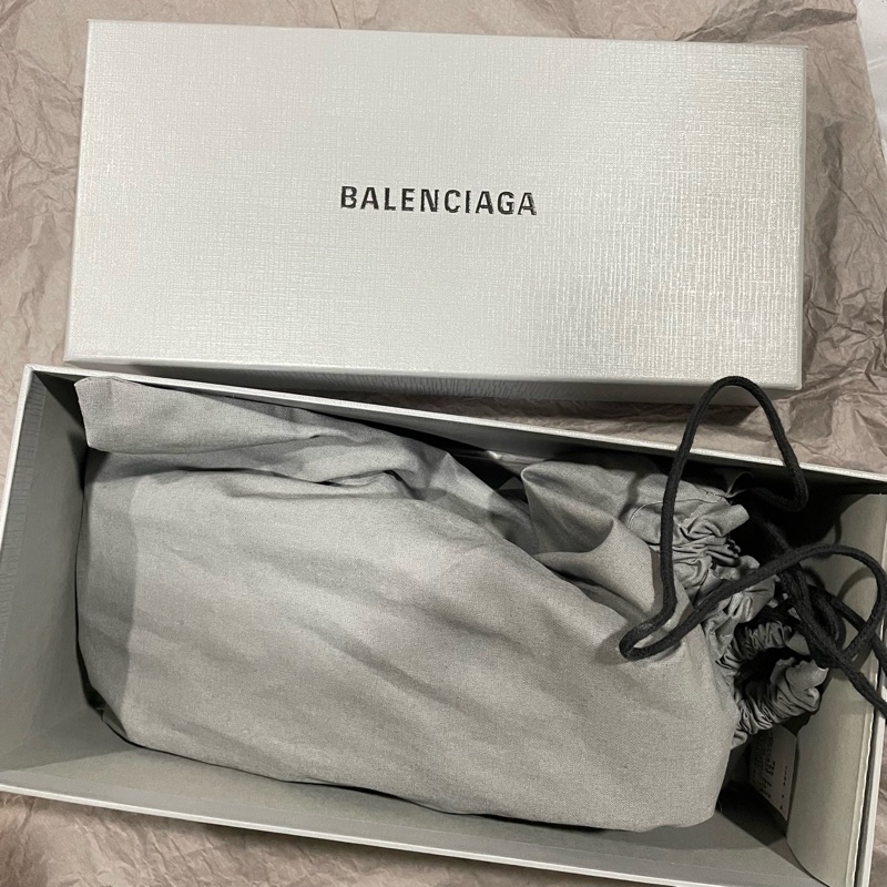 全新巴黎世家Balenciaga BB牛皮橡膠拖鞋 灰色GR 男生拖鞋 女生拖鞋 USA8-10
