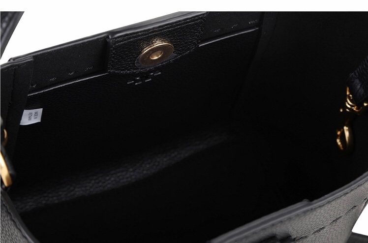 🌺母親節降價優惠🎁TORY BURCH McGraw 雙T縫線牛皮兩用水桶包💼百搭黑色🌈隋棠包款👜-8