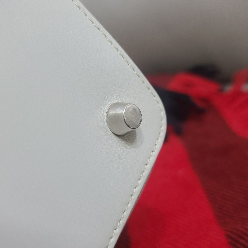 ♤Hermes♤愛馬仕 可愛氣質mini Toolbox 20cm 外縫灰白色牛奶盒子(全配盒子配件完整）-14