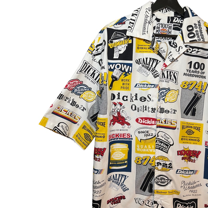 顛復古⚡️Dickies復古經典Logo印花漫畫感花色短袖襯衫❤️古著男女皆可 F0506009-1