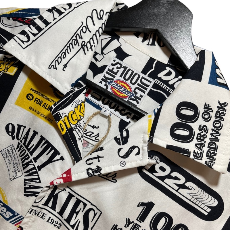 顛復古⚡️Dickies復古經典Logo印花漫畫感花色短袖襯衫❤️古著男女皆可 F0506009-3