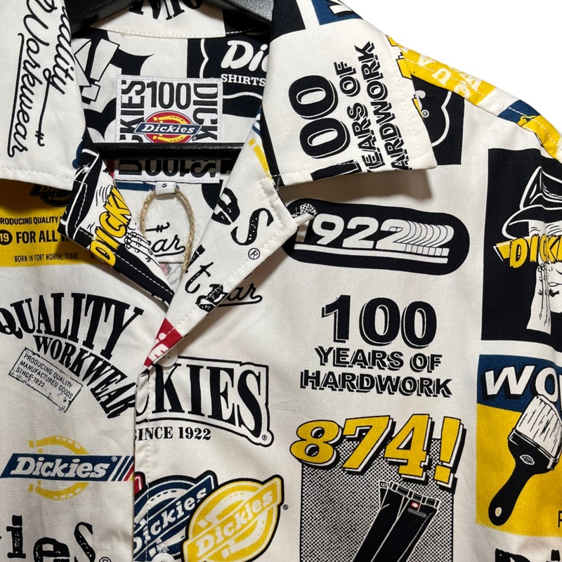 顛復古⚡️Dickies復古經典Logo印花漫畫感花色短袖襯衫❤️古著男女皆可 F0506009-4