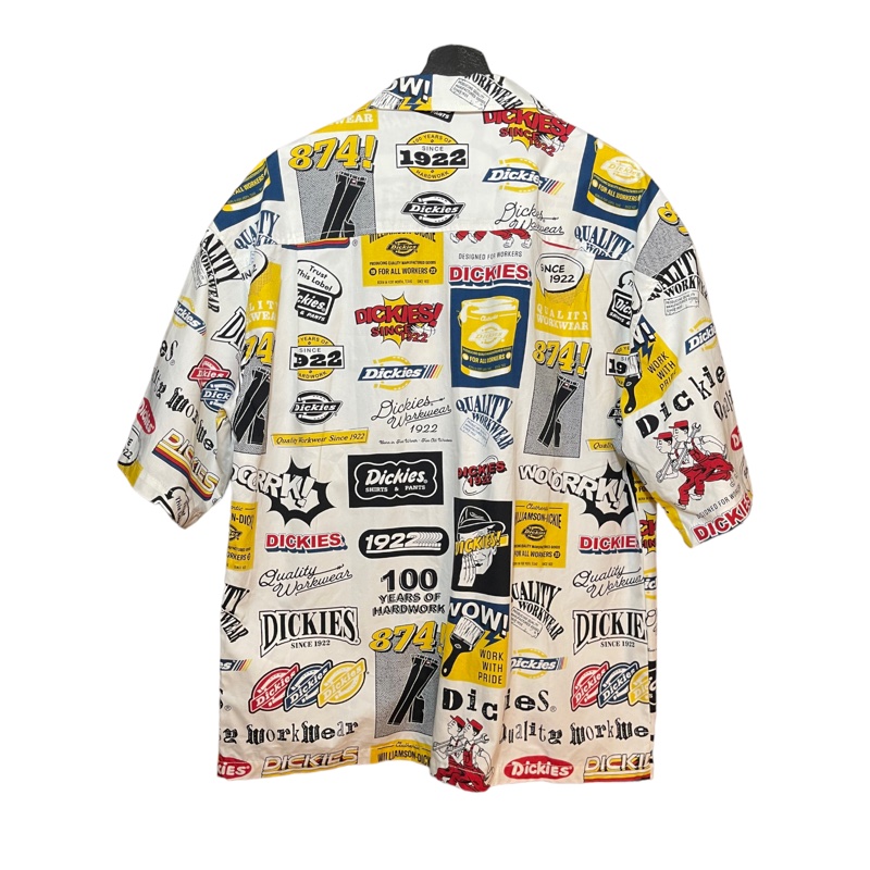 顛復古⚡️Dickies復古經典Logo印花漫畫感花色短袖襯衫❤️古著男女皆可 F0506009-5