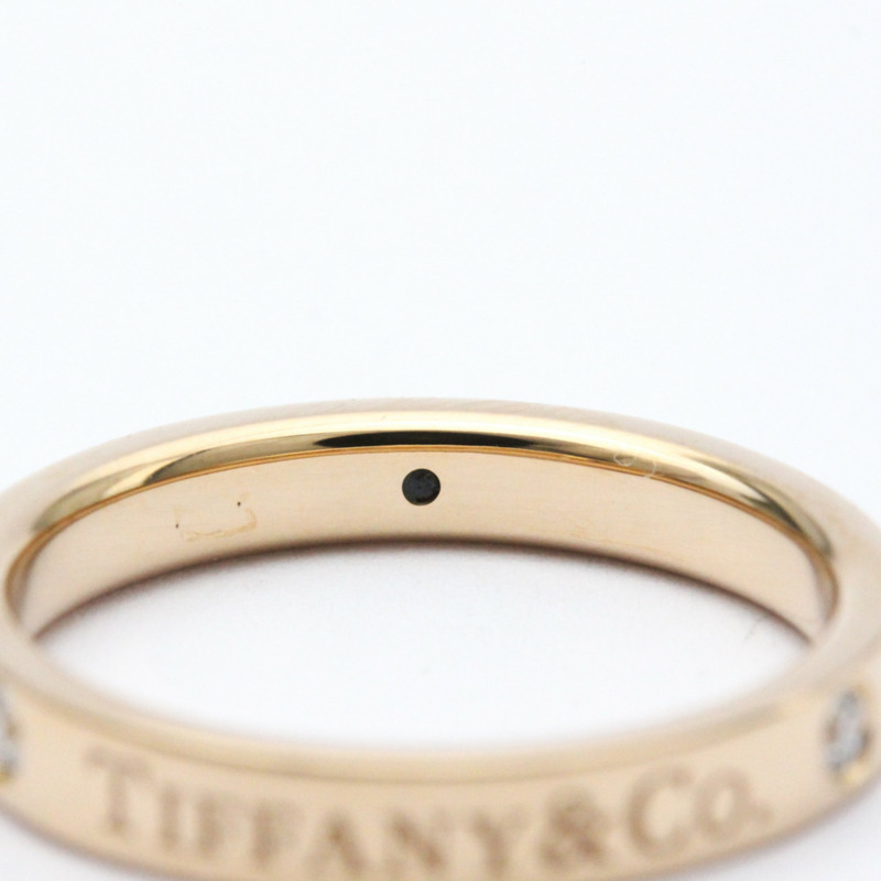 【日本直送】拋光蒂芙尼扁平戒環鑽石 0.07 克拉 18K 玫瑰金 BF559216-7