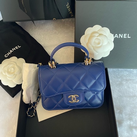 全新CHANEL 手柄鏈條小廢包