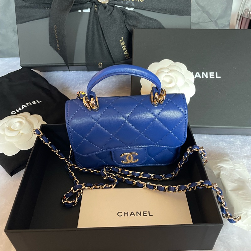 全新CHANEL 手柄鏈條小廢包-1