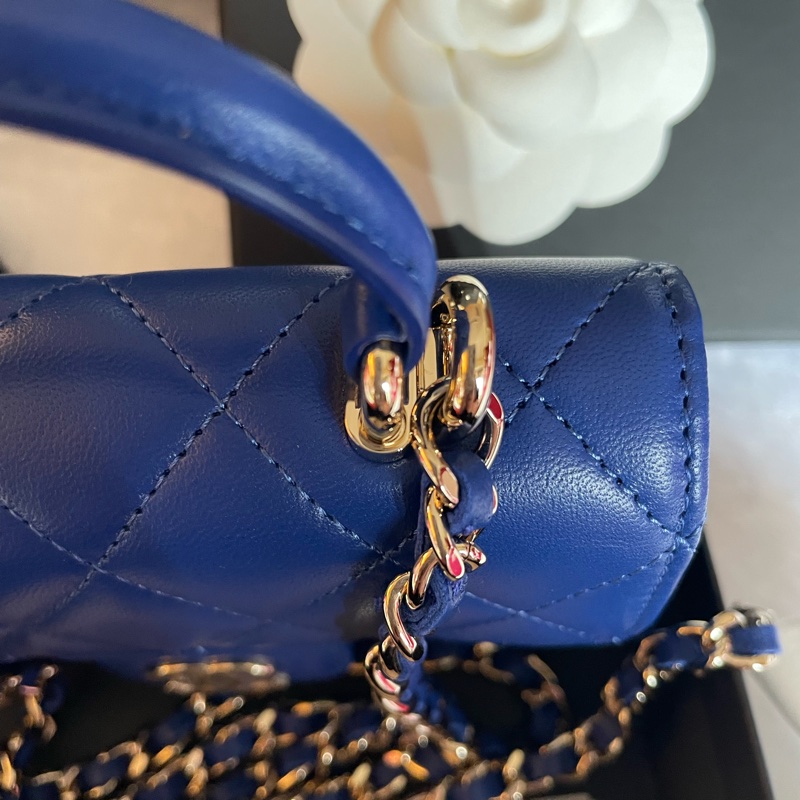 全新CHANEL 手柄鏈條小廢包-4