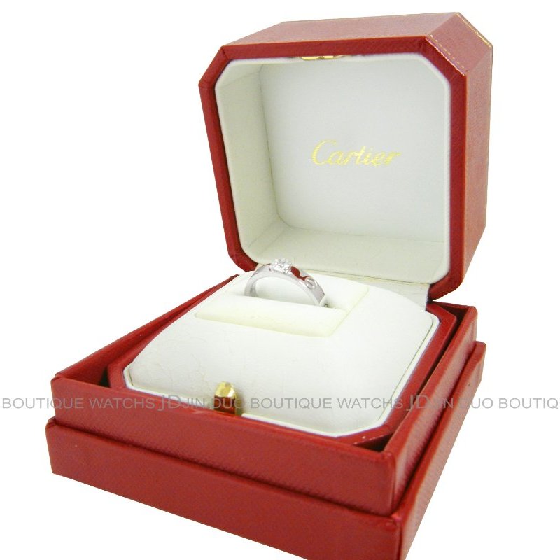 金鐸精品~C697 CARTIER 卡地亞 LOVE系列 0.26ct單鑽 750/18白K金女鑽石戒指-1
