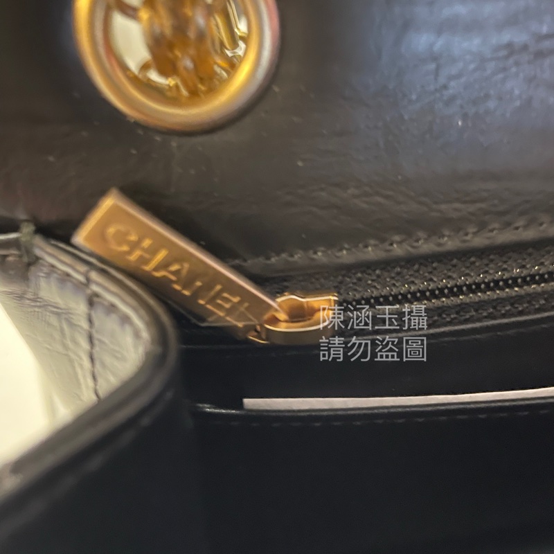 全新CHANEL 經典款 mini reissue 2.55 黑色 霧金鍊-4