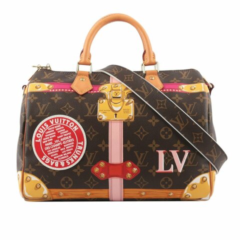 Louis Vuitton Monogram Speedy 30 限量款珠寶圖案二用包(M41386)