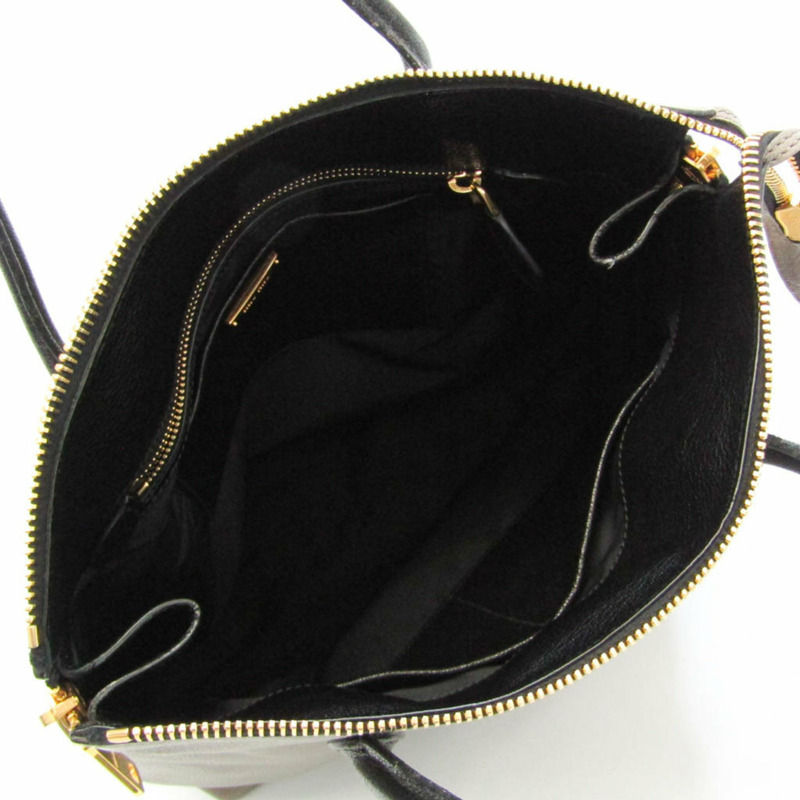 【日本直送】Miu Miu RR1893 女士皮革托特包黑色,淺灰色-2