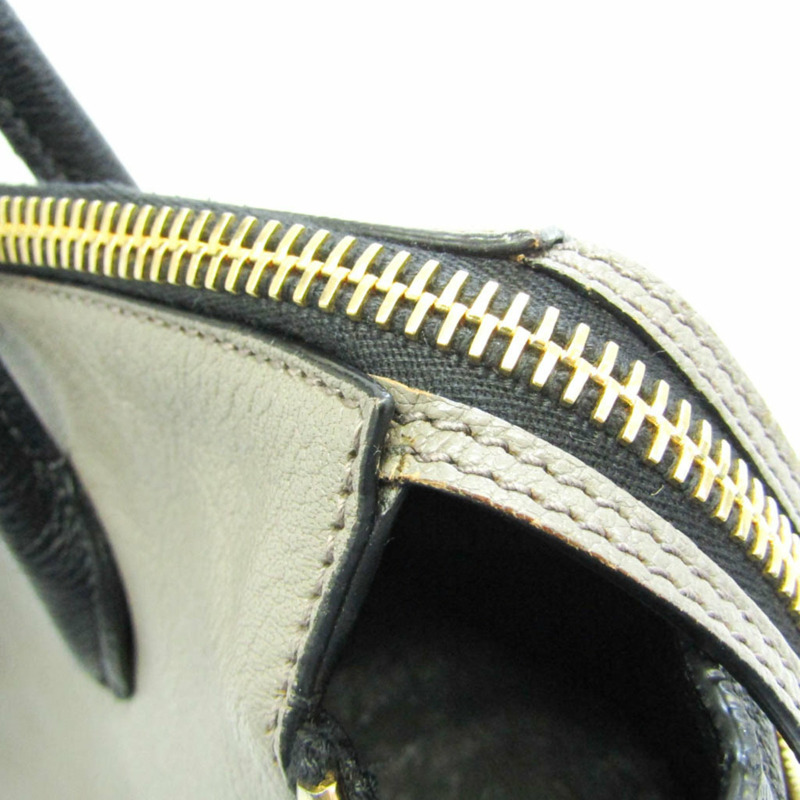 【日本直送】Miu Miu RR1893 女士皮革托特包黑色,淺灰色-4