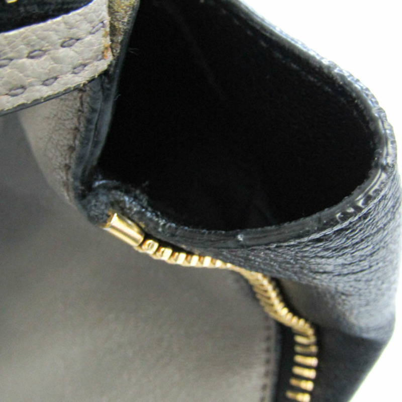 【日本直送】Miu Miu RR1893 女士皮革托特包黑色,淺灰色-7