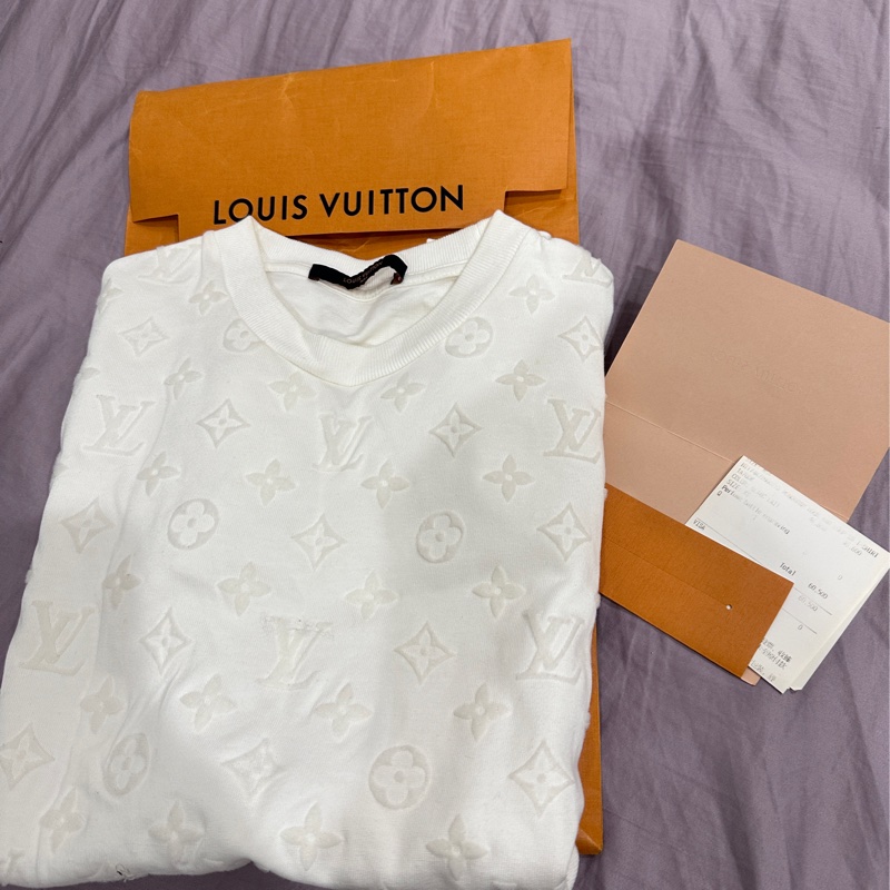 LV Monogram 魔術貼短袖T恤 白色T恤 近全新 二手-6