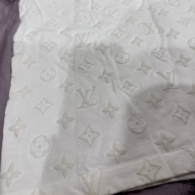LV Monogram 魔術貼短袖T恤 白色T恤 近全新 二手-20