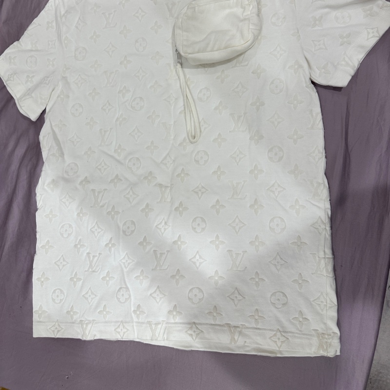 LV Monogram 魔術貼短袖T恤 白色T恤 近全新 二手-23