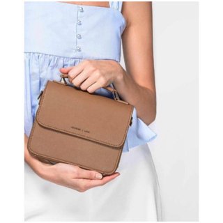 CHARLES & KEITH 簡約斜揹包（咖啡色）-0