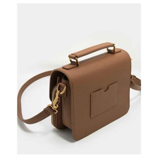 CHARLES & KEITH 簡約斜揹包（咖啡色）-2