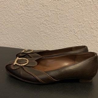 台灣專櫃購入 原價22500｜Salvatore Ferragamo 咖啡色真皮平底鞋-2