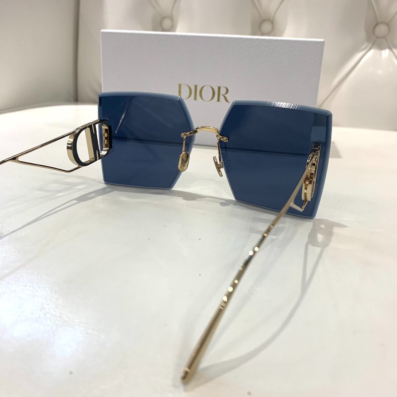 DIOR 30 MONTAIGNE漸變方形墨鏡-藍色//全新商品-4