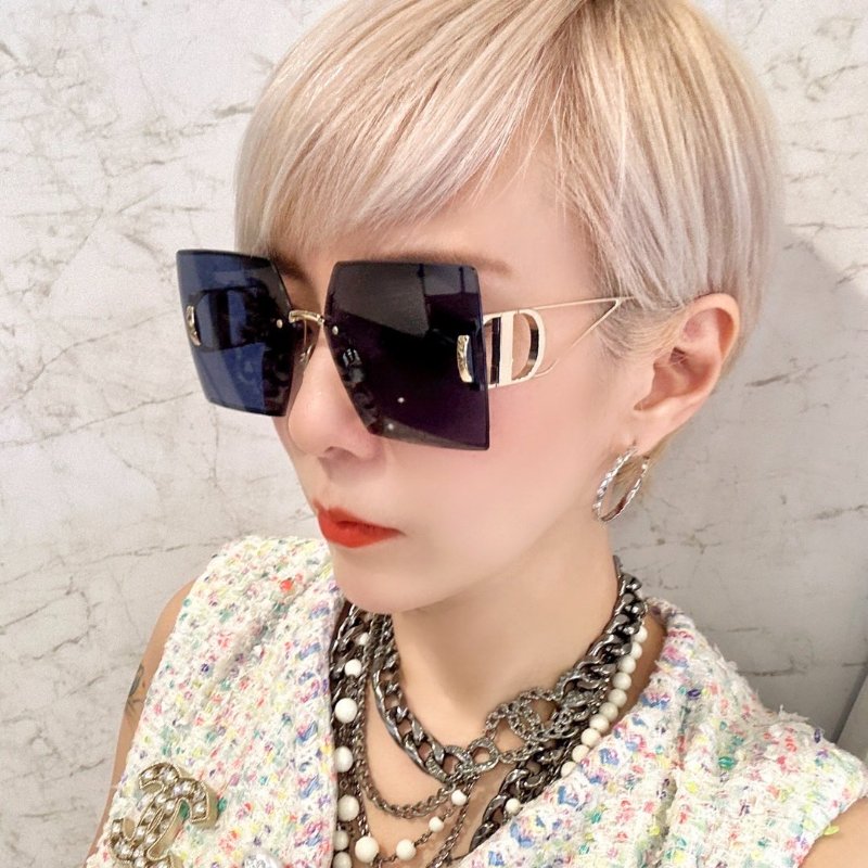 DIOR 30 MONTAIGNE漸變方形墨鏡-藍色//全新商品-0