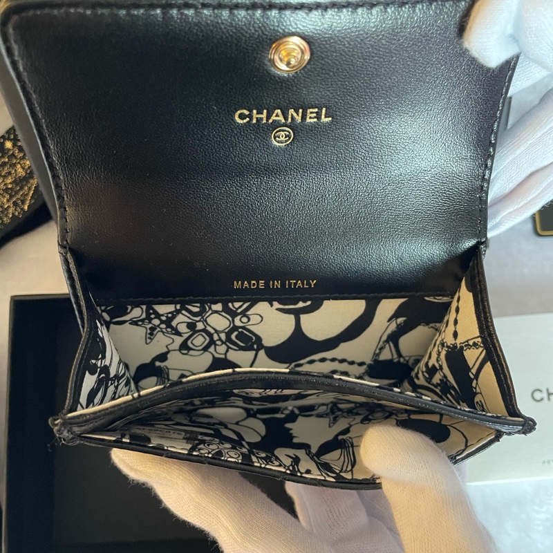全新CHANEL季節款口蓋單層卡夾-6